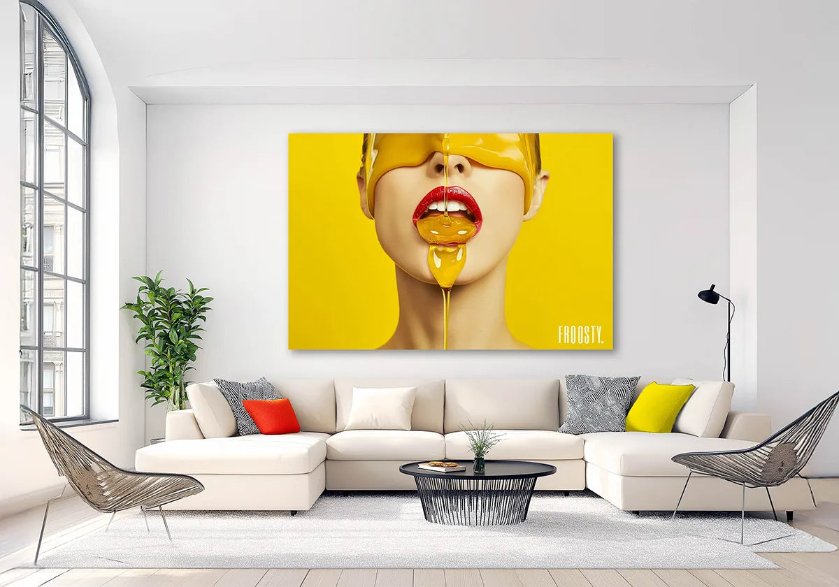 FROOSTY® Honeymaid – Sensual AI Portrait Art with Dripping Honey – Fine Art Prints