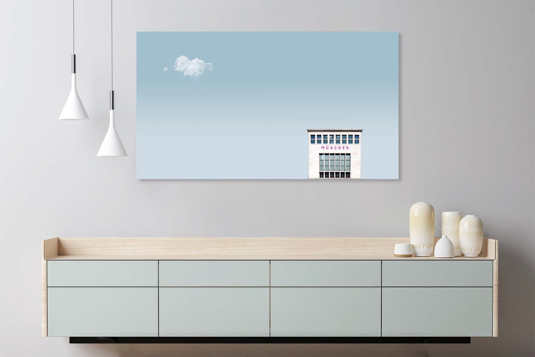 FROOSTY | Christian Kernchen - M Ü N C H E N - Building - Gebäude - M Ü N C H E N - Building - minimalist Architectural Composition - Artwork - Kunstwerk - Artprint - Kunstdruck - farbig - color - limited Edition - limitierte Auflage - horizontal - 16-9 - Hahnemühle - frosty