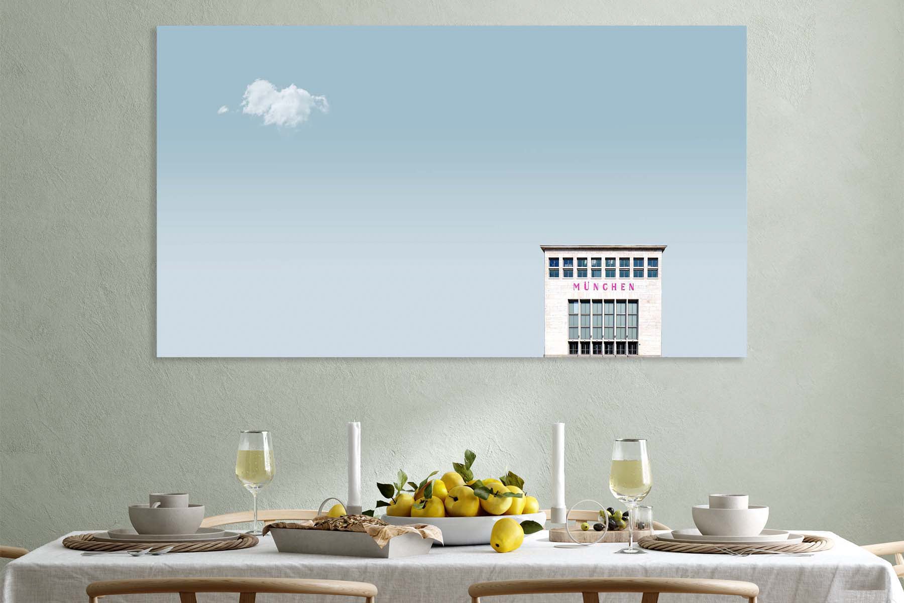 FROOSTY | Christian Kernchen - M Ü N C H E N - Building - Gebäude - M Ü N C H E N - Building - minimalist Architectural Composition - Artwork - Kunstwerk - Artprint - Kunstdruck - farbig - color - limited Edition - limitierte Auflage - horizontal - 16-9 - Hahnemühle - frosty