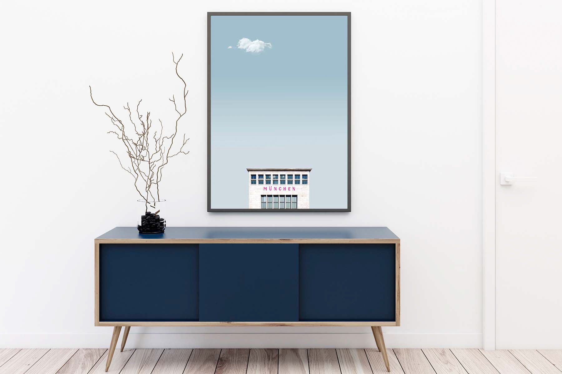 FROOSTY | Christian Kernchen - M Ü N C H E N - Building - Gebäude - minimalist Architectural Composition - Artwork - Kunstwerk - Artprint - Kunstdruck - farbig - color - limited Edition - limitierte Auflage - vertical - Hahnemühle - frosty