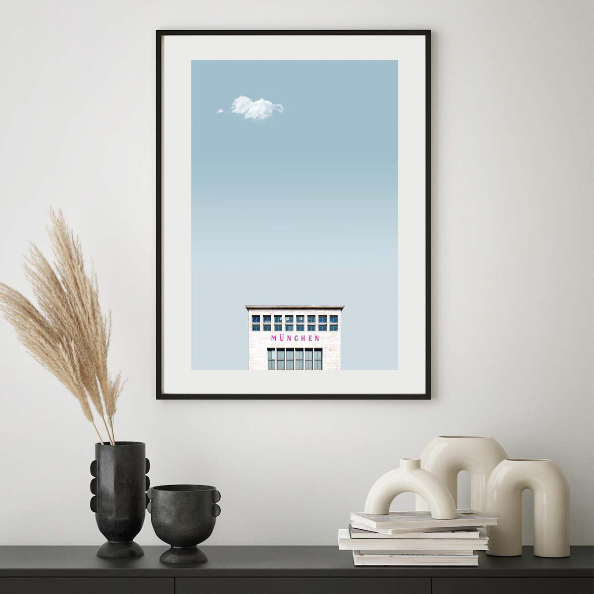 FROOSTY | Christian Kernchen - M Ü N C H E N - Building - Gebäude - minimalist Architectural Composition - Artwork - Kunstwerk - Artprint - Kunstdruck - farbig - color - limited Edition - limitierte Auflage - vertical - Hahnemühle - frosty