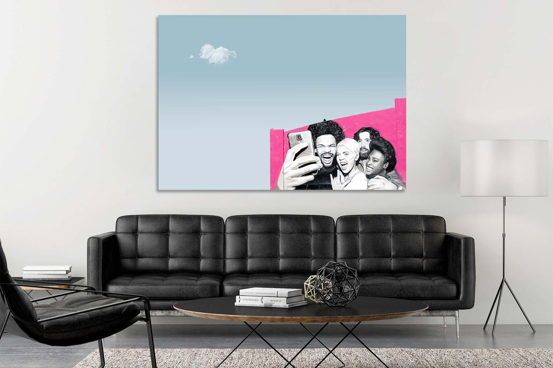 FROOSTY | Christian Kernchen - TTHE BIRD - HAPPY PEOPLE OF VENICE BEACH - LA - minimalist Architectural Composition - horizontal - Artwork - Kunstwerk - Artprint - Kunstdruck - farbig - color - limited Edition - limitierte Auflage - horizontal - Hahnemühle - frosty