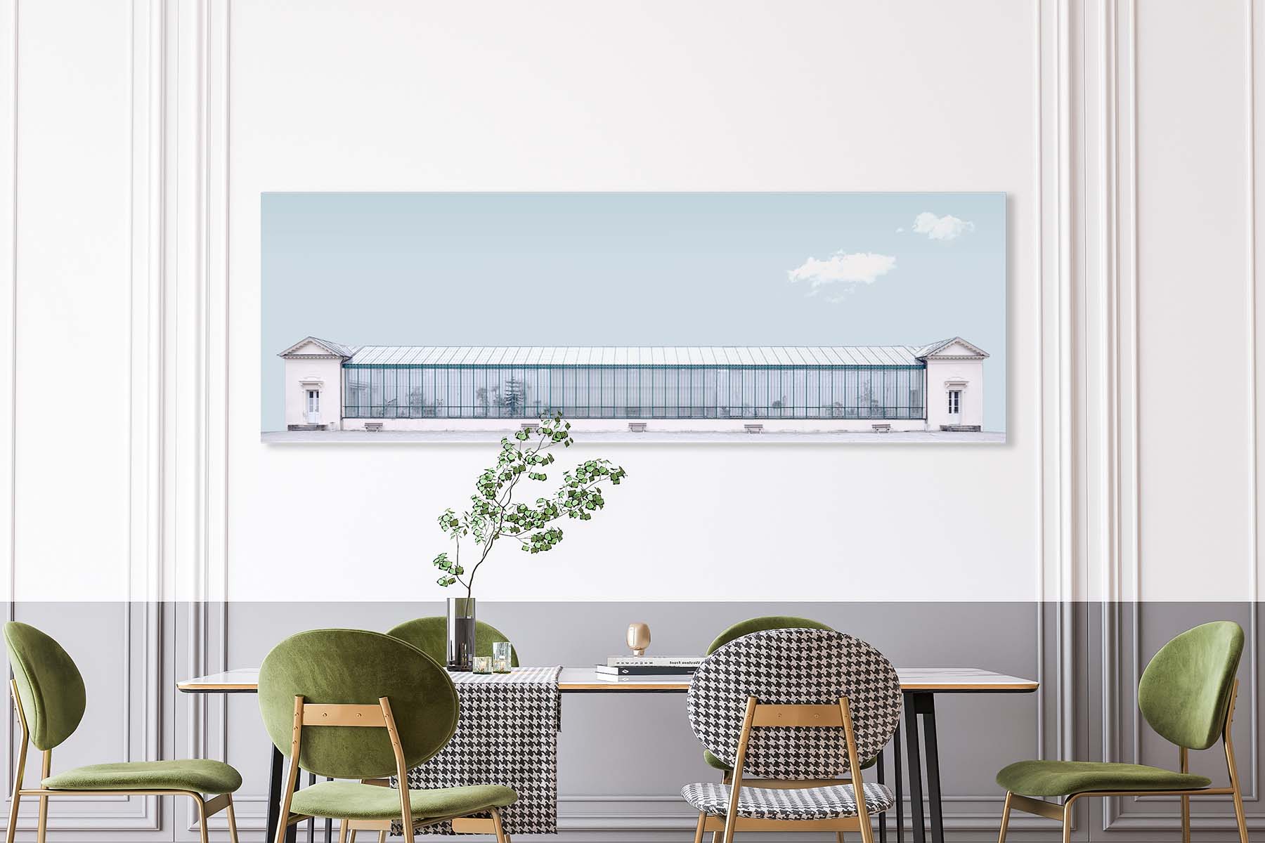 FROOSTY | Christian Kernchen - PALMENGARTEN - SCHLOSS NYMPHENBURG MUNICH / MÜNCHEN - minimalist Architectural Composition - Panorama - Artwork - Kunstwerk - Artprint - Kunstdruck - farbig - color - limited Edition - limitierte Auflage - Hahnemühle - frosty