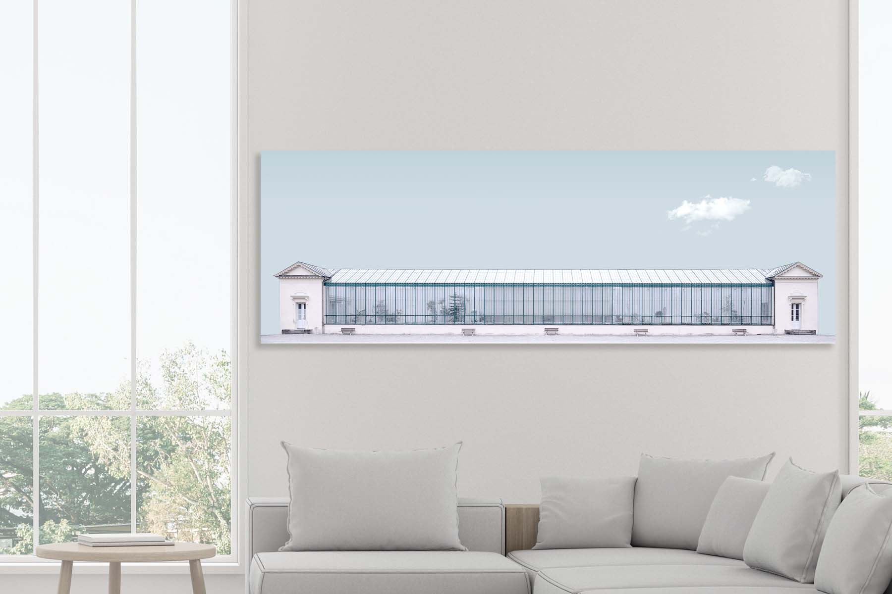 FROOSTY | Christian Kernchen - PALMENGARTEN - SCHLOSS NYMPHENBURG MUNICH / MÜNCHEN - minimalist Architectural Composition - Panorama - Artwork - Kunstwerk - Artprint - Kunstdruck - farbig - color - limited Edition - limitierte Auflage - Hahnemühle - frosty