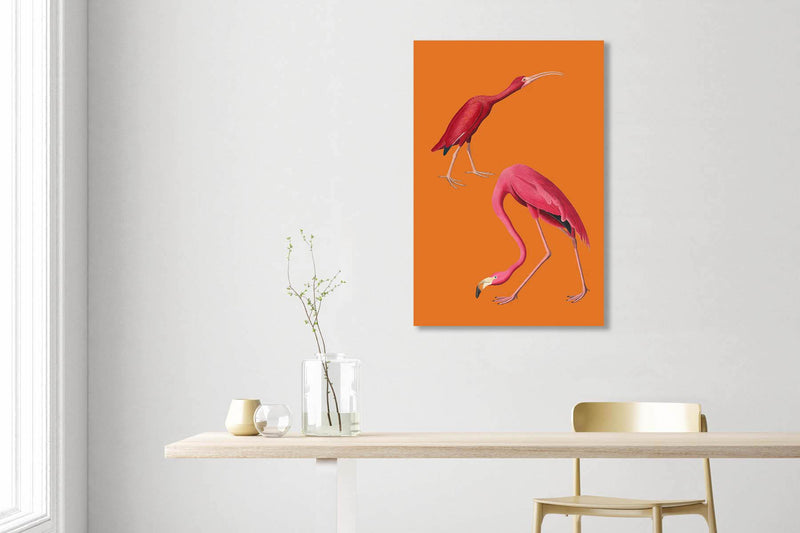 Flamingo Island Solid-Faced Canvas Print
