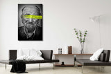 FROOSTY | Christian Kernchen - YELLOW IN YOUR FACE - portrait of homeless old man with color stroke - Artwork - Kunstwerk - Artprint - Kunstdruck - black and white - schwarz weiß - color - farbig - Farbstrich - limited Edition - limitierte Auflage - Hahnemühle - frosty