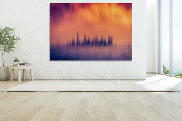 FROOSTY | Christian Kernchen - NEW YORK CITY SKYLINE - USA - America - Minimalist Architectural Composition - digital Artwork - Kunstwerk - Artprint - Kunstdruck - Photography - Fotografie -  farbig - color - limited Edition - limitierte Auflage - Hahnemühle - frosty