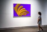 FROOSTY | Christian Kernchen - The Twisted Steel - Gold on Purple - 3D - Polygon - Pop Art -  digital Artwork - Kunstwerk - Artprint - Kunstdruck - farbig - color - limited Edition - limitierte Auflage - Hahnemühle - frosty