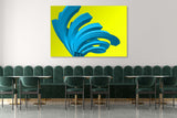 FROOSTY | Christian Kernchen - The Twisted Steel - Blue on Yellow - 3D - Polygon - Pop Art -  digital Artwork - Kunstwerk - Artprint - Kunstdruck - farbig - color - limited Edition - limitierte Auflage - Hahnemühle - frosty