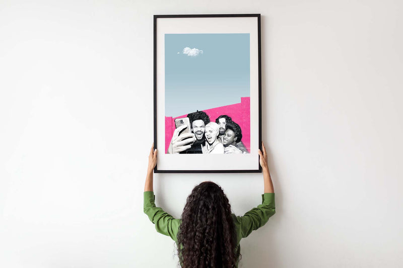 FROOSTY | Christian Kernchen - THE BIRD - HAPPY PEOPLE OF VENICE BEACH - LA - minimalist Architectural Composition - Artwork - Kunstwerk - Artprint - Kunstdruck - farbig - color - limited Edition - limitierte Auflage - vertical - Hahnemühle - frosty