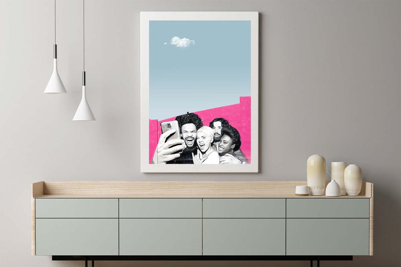 FROOSTY | Christian Kernchen - THE BIRD - HAPPY PEOPLE OF VENICE BEACH - LA - minimalist Architectural Composition - Artwork - Kunstwerk - Artprint - Kunstdruck - farbig - color - limited Edition - limitierte Auflage - vertical - Hahnemühle - frosty